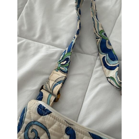 Vera Bradley "Mediterranean White" Crossbody Hipster Quilted Cotton - Picture 10 of 13